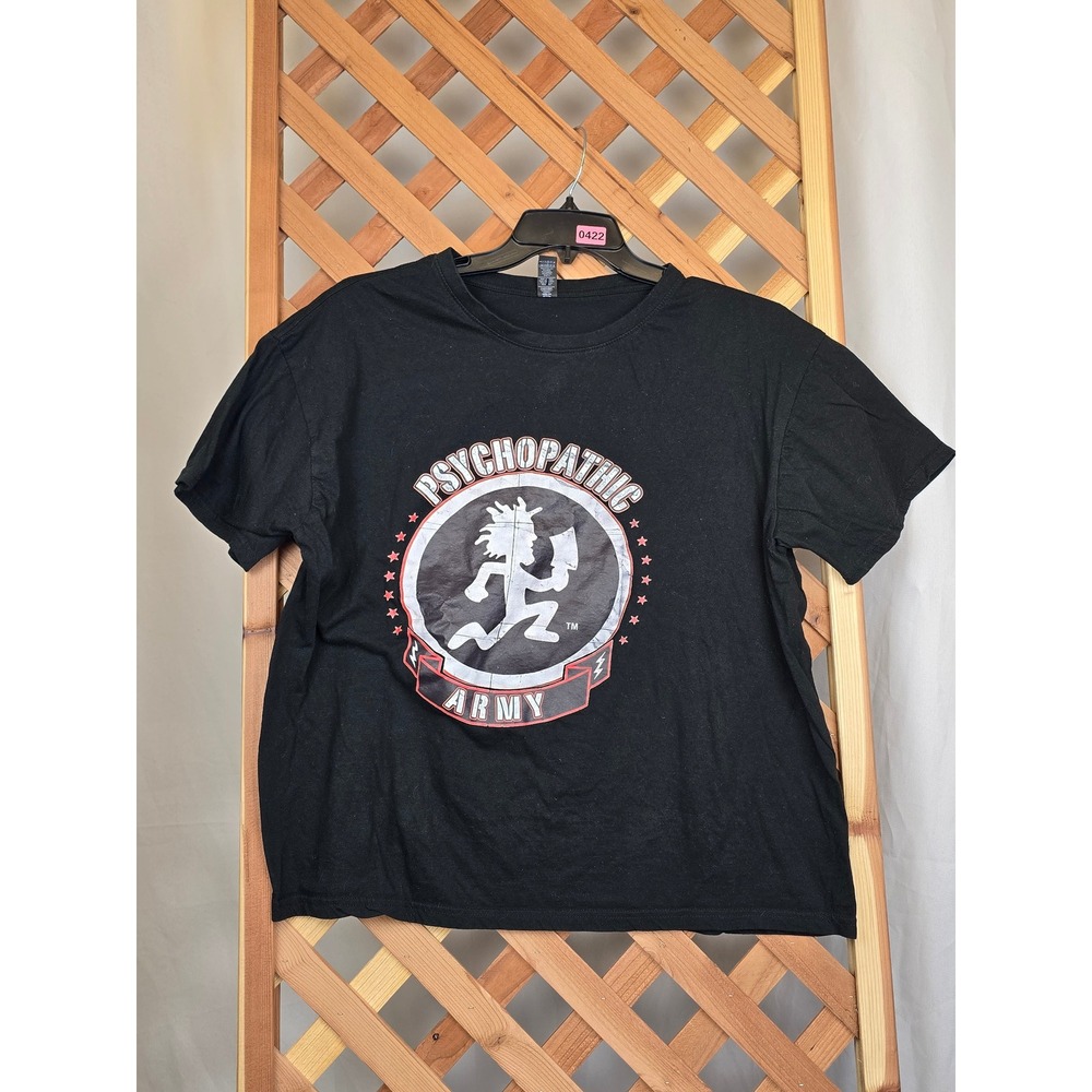 Psychopathic Records Army T-Shirt Mens XL Black Graphic Hatchetman ICP Y2K